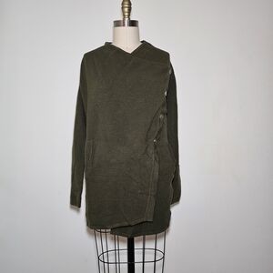89th & Madison Dark Olive Asymmetrical Cardigan